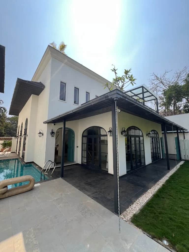 Principal living interior of a villa in Pilerne, North Goa.